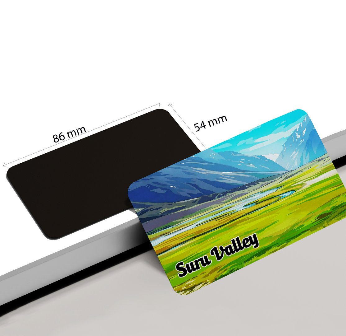 dhcrafts Ladakh Suru Valley Design Rectangular Fridge Magnet Pack of 1 (8.6cm x 5.4cm)